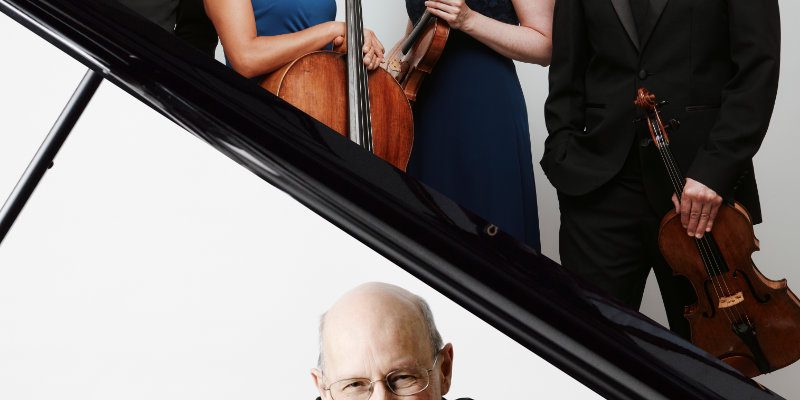 Composite photo of pianist William Howard and the Carducci String Quartet